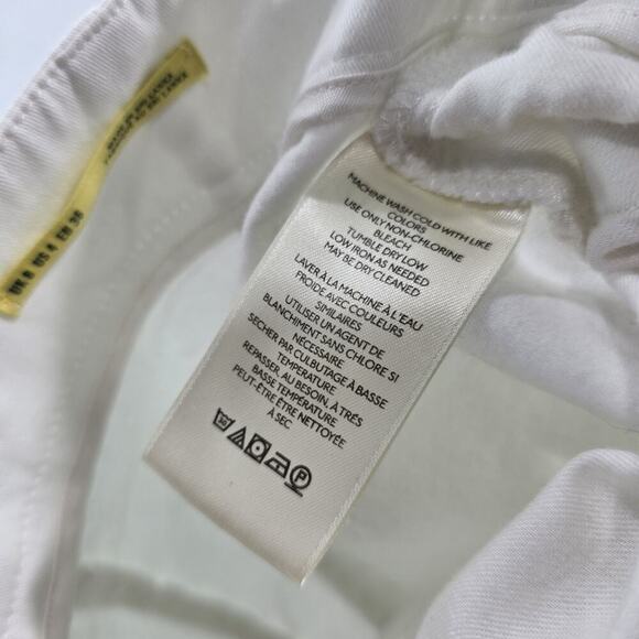 Anthropologie Pants Womens 4 White High Rise Crop Capri Trouser Stretch Maeve - Picture 10 of 13